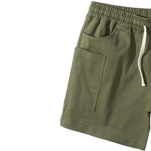 Shorts de sport pour hommes personnalisables, séchage rapide, taille mi-haute élastique, anti-plis, style décontracté, couleur unie, respirants, pour la plage - Product Image 6