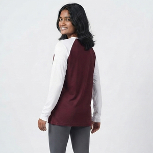 Printed Raglan Oversize T-Shirt <b>Women's</b> Long Sleeve Crew Neck Loose Fit Tee Casual Wear 100% Cotton Jersey Tee <b>Top</b> Ladies - Product Image 5
