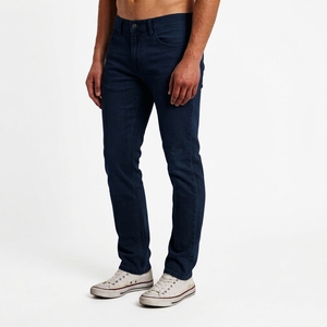 Venta al por mayor: Nuevos jeans de mezclilla elásticos transpirables de corte recto ajustado para hombre, estilo casual de negocios, de algodón azul, OEM personalizado a granel. - Product Image 1