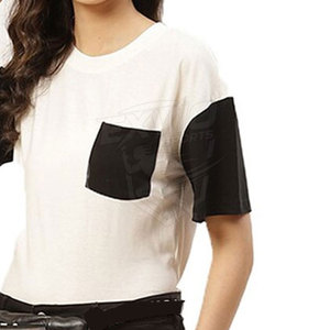 Camisa Holgada de Manga Corta para Mujer, Hecha de Algodón/Poliéster, Transpirable - Product Image 4