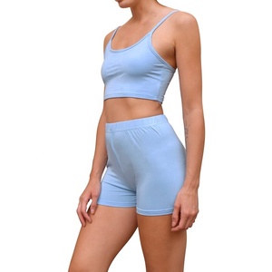 Conjunto Deportivo Beige sin Costuras para Mujer, Shorts de Ciclismo y Sujetador Deportivo, Conjunto de Dos Piezas para Gimnasio, Cintura Alta, Ropa Deportiva para Yoga y Fitness - Product Image 6