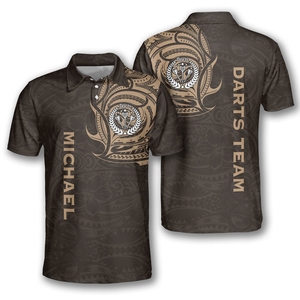 เสื้อโปโลดีไซน์พิเศษล่าสุด แขนสั้น เสื้อโปโลสำหรับเล่นดาร์ท เสื้อเจอร์ซีย์ดาร์ทแบบสั่งทำ - Product Image 4