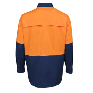 Camisa de Trabajo HSI HSI-DS12 Personalizada de Algodón de Alta Visibilidad, Dos Tonos, con Botones, para Uso Industrial, Impermeable y Anti-Corte - Product Image 5