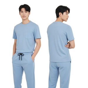 ชุดสครับทางการแพทย์คุณภาพดี ผ้าสแปนเด็กซ์/คอตตอน แบบยูนิเซ็กซ์ เสื้อแขนสั้น กางเกงจ็อกเกอร์ ชุดยูนิฟอร์ม ขายส่ง รับสกรีนโลโก้ - Product Image 1