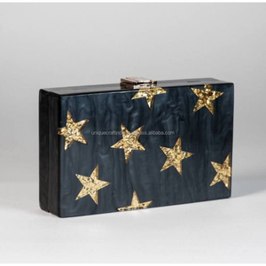 Pochette de soirée élégante en résine pour femmes |   Sac à main artisanal en résine époxy et acrylique pour mariages et événements nuptiaux – Fournisseur en gros - Product Image 2