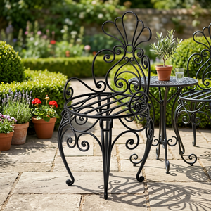 Chaise de jardin en fer forgé KHP Victorian, durable, pour extérieur, non pliable, avec finition résistante aux intempéries, personnalisable, Vietnam - Product Image 5