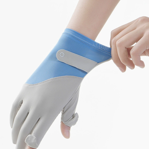 Gants de protection solaire en soie glacée pour femmes, légers, anti-UV, à doigts complets, pour les sports de plein air, le cyclisme, la conduite et l'été - Product Image 6