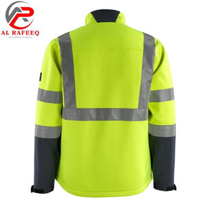 แจ็คเก็ตซอฟต์เชลล์กันน้ำรุ่นล่าสุดสำหรับผู้ชาย ดีไซน์ทันสมัย มองเห็นได้ชัดเจน ผลิตจากโพลีเอสเตอร์ เหมาะสำหรับงานด้านความปลอดภัย พร้อมโลโก้ที่ปรับแต่งได้ - Product Image 3