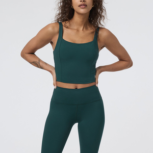 Top Deportivo de Punto Acanalado, Suave, Ecológico, Transpirable, para Mujer, en Oferta - Product Image 4