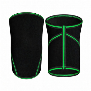 ผ้าพันเข่ายกน้ำหนักคุณภาพพรีเมียม ออกแบบพิเศษ ระบายอากาศได้ดี สำหรับผู้ชาย ใช้ในกีฬา ยี่ห้อ CUSTOM BRAND รุ่น KS-18 พร้อมระบบตรวจจับเข็ม - Product Image 2