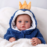Poupée réaliste pour bébé de 20 pouces Babeside, modèle Loyd garçon, tenue pingouin bleu, corps en vinyle souple, vente au détail, fourniture OEM