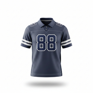 Custom Men's Football for <b>Shirt</b> Breathable Mesh Sideline Coach's Jersey High-End Embroidered Logo Chicago Football Team Apparel - Product Image 2