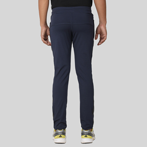 Pantalon de survêtement sport bleu quatre directions avec bande latérale, logo personnalisable, impression HD, délavage coloré, 100 % polyester, séchage rapide, tailles homme M/L/XL - Product Image 5