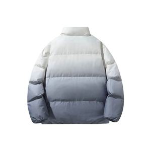 Veste d'hiver matelassée en duvet pour homme, coupe ample personnalisée, imprimé dégradé sur toute la surface, manteaux chauds pour homme - Product Image 2