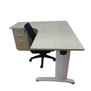 Modern Durable L Shape Conference <b>Table</b> Metal Legs Epoxy-Coated Metal Frame Chipboard Melamine Finish <b>Office</b> <b>Office</b> Furniture - Product Image 5