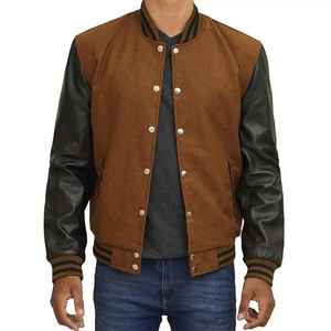 Best Premium Cheap Price Wholesale Custom Printed Embroidery <b>Fleece</b> <b>Lining</b> Varsity <b>Jackets</b> for Men Fashion Waterproof - Product Image 5