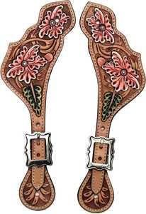 Éperons d'équitation en cuir véritable de qualité supérieure avec sangles réglables, taille personnalisée, modèle LC-366 - Product Image 2