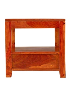 Table de chevet moderne en bois massif avec tiroir et étagère ouverte Table de chevet pour chambre à coucher, villa, appartement, hôpital, meubles de maison - Product Image 2