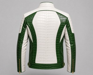 Vestes en cuir de qualité supérieure pour hommes, différentes couleurs disponibles, tailles personnalisées, meilleures ventes, vestes en cuir de crocodile pour hommes - Product Image 3
