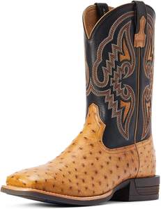 Botas Vaqueras Occidentales de Cuero Genuino con Tacón Medio, Punta Puntiaguda, Cortas y Fáciles de Poner, en Oferta - Product Image 3