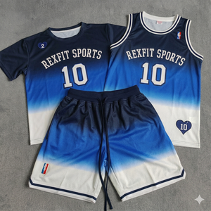 REXFIT SPORTS OEM High Quality Men’s <b>Athletic</b> Soccer Jersey Shorts Uniform Breathable Training Football Sportswear Uniform Set - Product Image 4