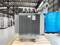 Transformador de Potencia Trifásico Sumergido en Aceite con Núcleo de Acero al Silicio Apilado, Reductor de Voltaje de 35kV a 400V, 80kVA, Grado Industrial