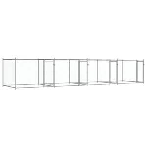 Cage pour chien en acier galvanisé durable de 26,2 x 6,6 x 4,9 pieds, cage et maison pour animaux de compagnie de couleur grise - Product Image 2