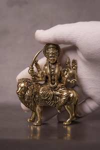 Grande statue de dieu en laiton |   Dieu hindou de la chance, décoration de temple domestique - Product Image 3