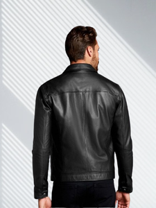 Cheap price leather <b>jacket</b> US Plus Size Black Winter warm Motor <b>Bike</b> Leather <b>Jacket</b> - Product Image 3
