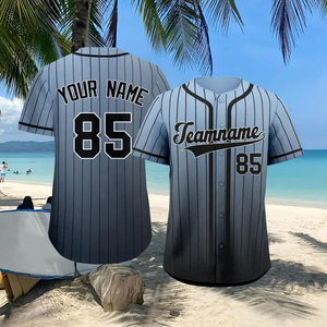 Camisetas de béisbol personalizadas con estampado 3D, talla grande, unisex, con rayas anchas, nombre personalizado, número, logotipo del equipo - Product Image 1