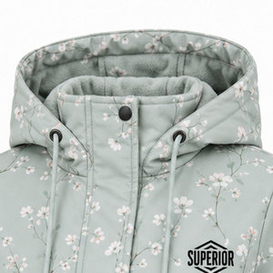 Parka isolante épaisse pour femme avec capuche, extérieur imperméable et longueur confortable pour les activités par temps froid - Product Image 3
