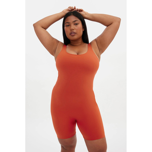 Combinaison pour femme de bonne qualité en tissu extensible, vêtement sculptant le corps, dernier design, combinaisons unies teintes - Product Image 2