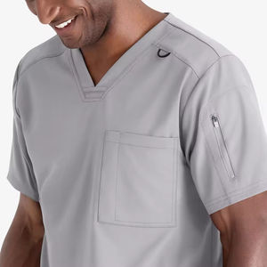 Tenues d'infirmière en toile unisexe de luxe, chemises et ensembles uniformes à manches courtes, séchage rapide, respirants, service OEM, hôpital - Product Image 3