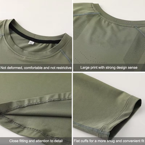 Camiseta Deportiva de Manga Larga para Hombre, Compresión Deportiva, Transpirable, de Secado Rápido, Ligera, para Entrenamiento, Gimnasio, Fitness, Color Sólido - Product Image 4