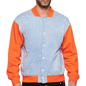 Logo Embroidery Cotton Varsity <b>Jacket</b> Factory Wholesale OEM Winter Mens Breathable Quick Dry <b>Fleece</b> <b>Lined</b> Vintage Windproof - Product Image 5