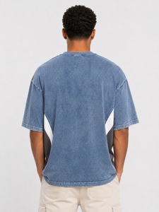 T-shirt personnalisé pour homme, 200 grammes, 100% coton, uni, écologique, tricoté, séchage rapide, coupe classique, lavage à l'acide, streetwear, col rond - Product Image 6