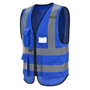 Gilet de sécurité haute visibilité respirant anti-plis certifié CE/UE en coton réfléchissant, vêtement de travail unisexe ODM - Product Image 6