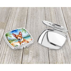 Basenji Luau miroir de maquillage de voyage compact miroir de poche pliant décoratif pour femmes et filles cadeau - Product Image 3