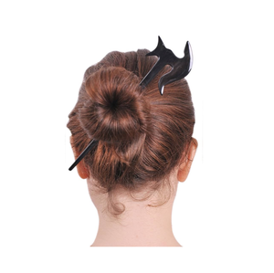 Épingle à cheveux artisanale en corne de buffle écologique, élégante, polie, traditionnelle, pour le tricot et la décoration de fêtes - Product Image 2