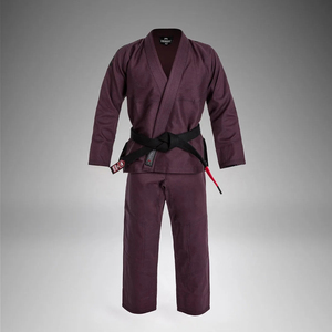 ชุดยิวยิตสูบราซิล (BJJ Gi) สีเบอร์กันดี แบบสั่งทำพิเศษ ผ้าเพิร์ลวีฟ คิโมโน ชุดฝึกศิลปะการต่อสู้ พร้อมเข็มขัด สำหรับผู้ชายและผู้หญิง - Product Image 1