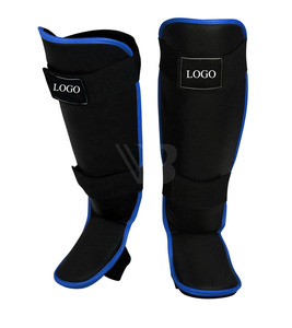 Espinilleras de Muay Thai con Logotipo Personalizado OEM/ODM - Protectores de Espinilla y Empeine de Cuero Genuino para MMA, Protección Profesional de Alta Calidad y Ecológica - Product Image 1