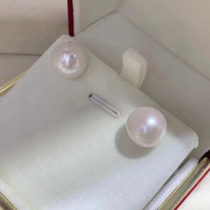 Boucles d'oreilles classiques et polyvalentes en perles d'eau douce avec crochet en argent S925, perle ronde Edison au look simple et tempéré - Product Image 3