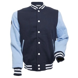 New Custom <b>Patchwork</b> Canvas Front Slim Varsity Letterman <b>Jacket</b> with Embroidery Logo Hot Selling for Unisex - Product Image 5