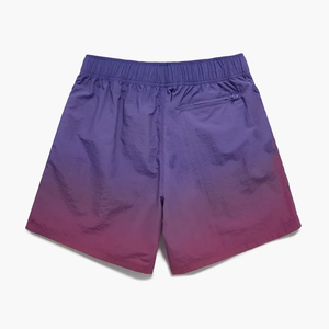 Shorts de bain dégradés violet personnalisés en nylon à séchage rapide, shorts de plage dégradés, taille élastique, shorts décontractés d'été - Product Image 1
