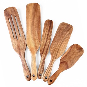 Accessoires de cuisine mignons, spatules en bois, outils de cuisine pour retourner facilement les aliments, spatules en bois en gros - Product Image 5