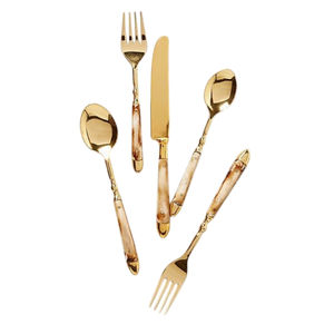 Ensemble de couverts de luxe en bois d'olivier, argenterie en acier inoxydable de haute qualité, vaisselle artisanale fabriquée en France, ustensiles de cuisine - Product Image 5