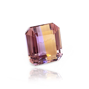 Ametrina AAA+ de 12.80x14.20mm, octágono facetado, ametrina bicolor natural, piedra preciosa semipreciosa suelta, corte Ascher, para joyería. - Product Image 4