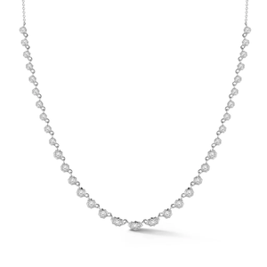 Wholesale Lab Grown Diamond Riviera Necklace Marquise & Round Diamond Tennis Necklace Dainty <b>Bridal</b> Jewelry Supplier OEM ODM - Product Image 4