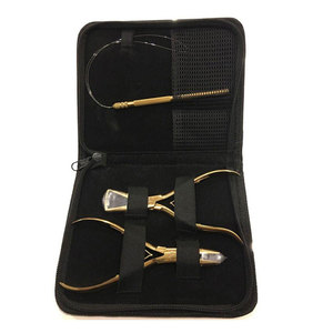 Kit d'outils professionnels en acier inoxydable pour extensions de cheveux, ensemble complet d'installation avec pinces à extensions, aiguilles de tirage et boucles - Product Image 4