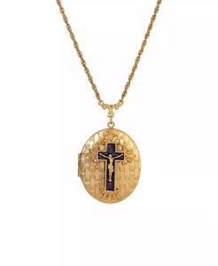 Collana con Ciondolo Crocifisso Smaltato Simboli di Fede |   2028 - Product Image 1